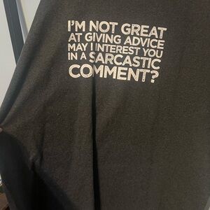 Graphic Tee with Sarcastic Comment